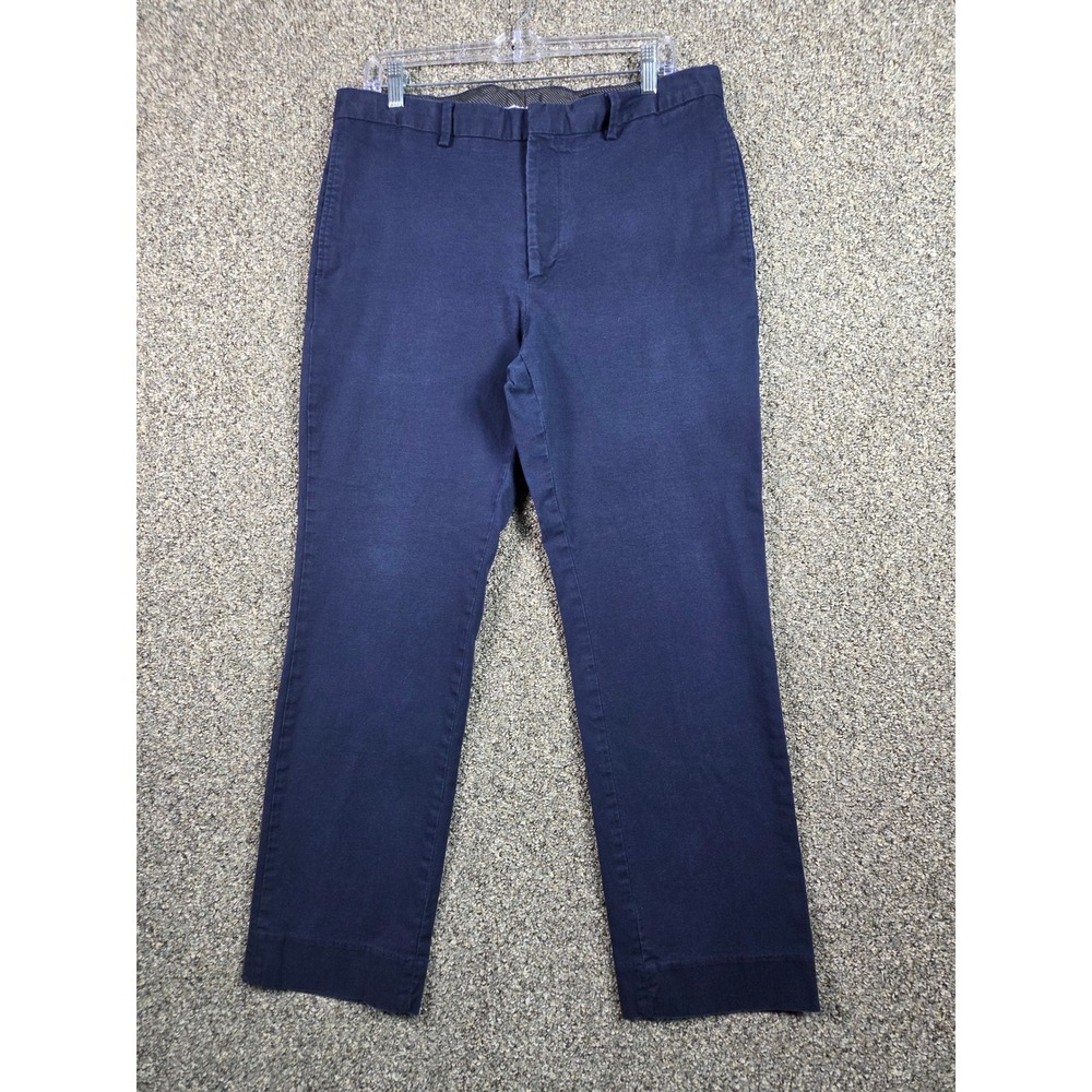 Banana Republic Aiden Slim Fit Chinos Mens 34x30 Navy Blue Cotton Modal Stretch